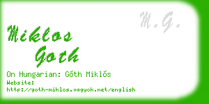 miklos goth business card